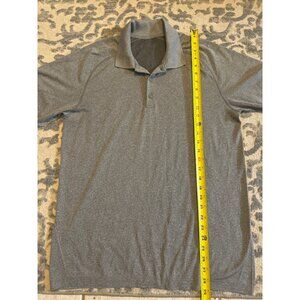 Lululemon men’s short sleeve polo shirt size large‎ gray